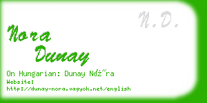 nora dunay business card